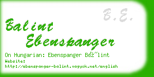 balint ebenspanger business card